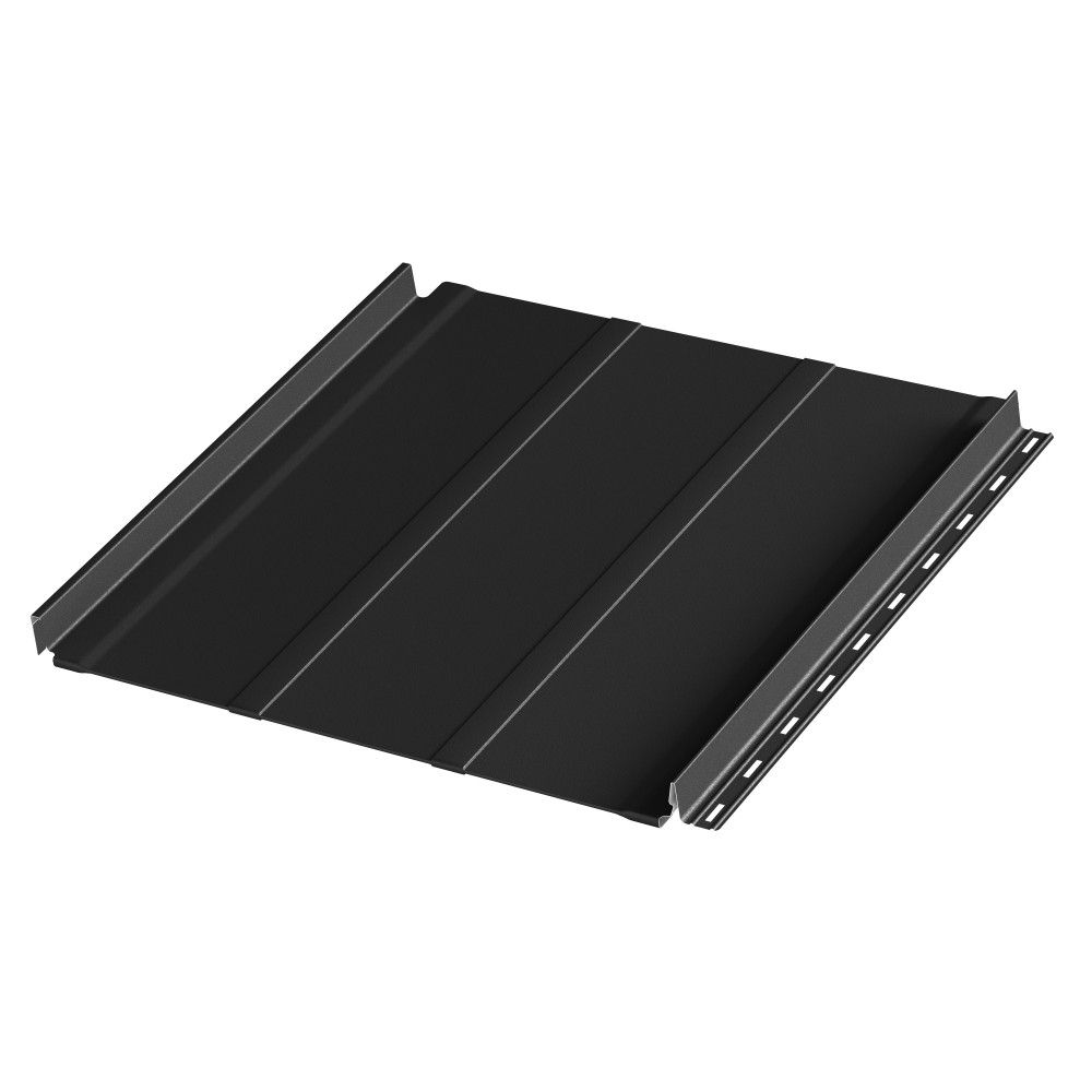 Фальцевая панель AQUACLICK Силуэт 2 (с подгибом) мат. (RAL9005) Rooftop