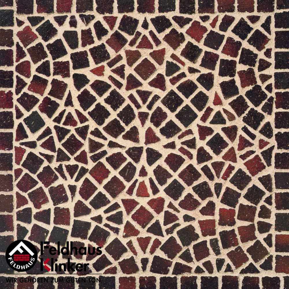Мозаика для мостовой Feldhaus Klinker M409DF gala ferrum 240х118х52, ок.33 шткв.м., 432 шт.палетта