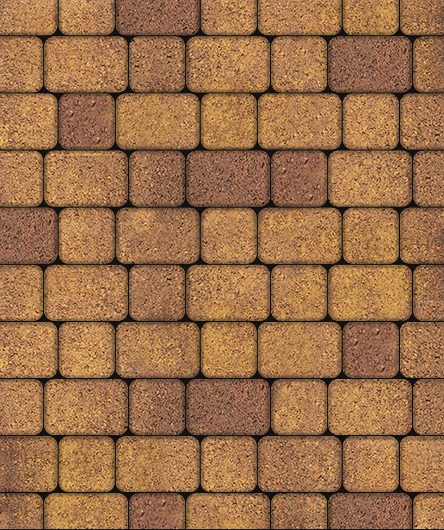 Тротуарная плитка Классико, Гладкий Листопад, Осень, (форма Квадрат с закругленными углами) 40мм