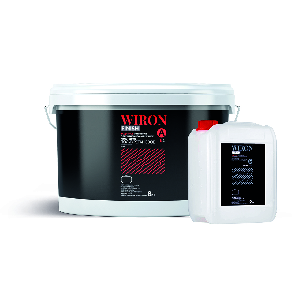 DOLOTEX WIRON Finish. Защитное финишное покрытие высокопрочное хим-стойкое полиуретановое.К-т 10кг