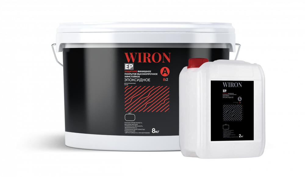 DOLOTEX WIRON EP Защитное финишное покрытие высокопрочное хим-стойкое эпоксидное двухкомп..К-т 10кг