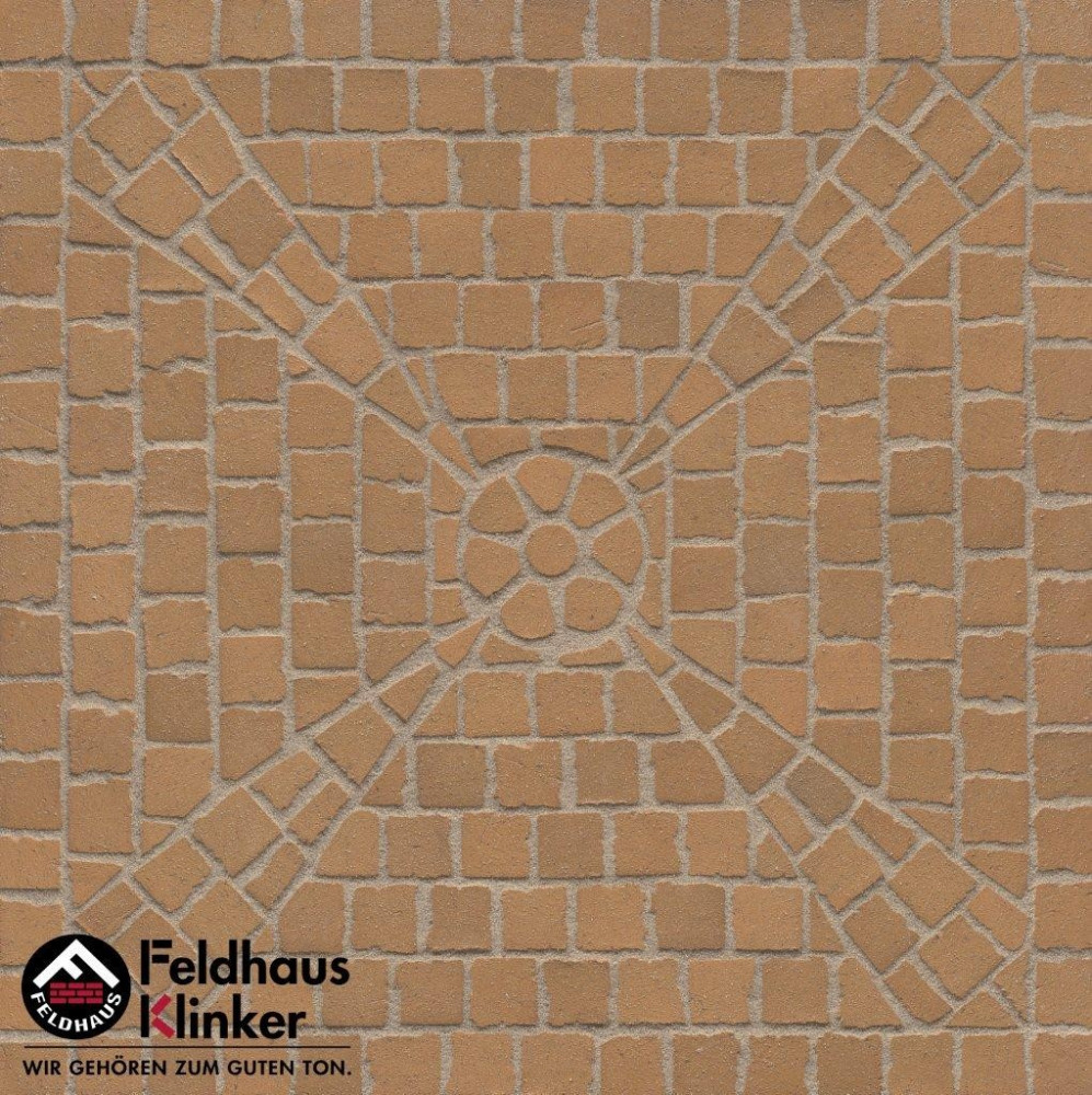 Мозаика для мостовой Feldhaus Klinker M203DF areno trigo 240х118х52, ок.33 шткв.м., 432 шт.палетта