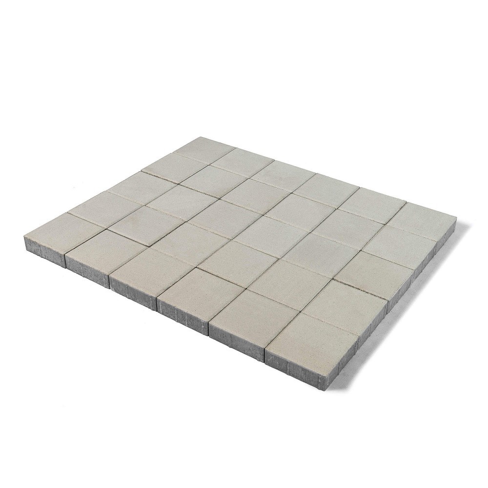 Тротуарная плитка Лувр, Белый, 200x200, h=60 мм
