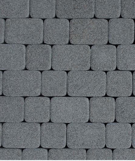Тротуарная плитка Классико, Гранит, Серый,(форма Квадрат с закругленными углами). 40 мм