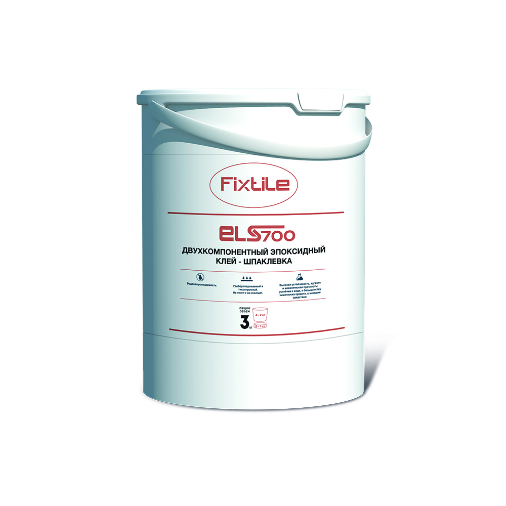 DOLOTEX FIXTILE ELS700 Ремонтно-монтажный клей-шпалевка. К-т 3кг. цв.белый