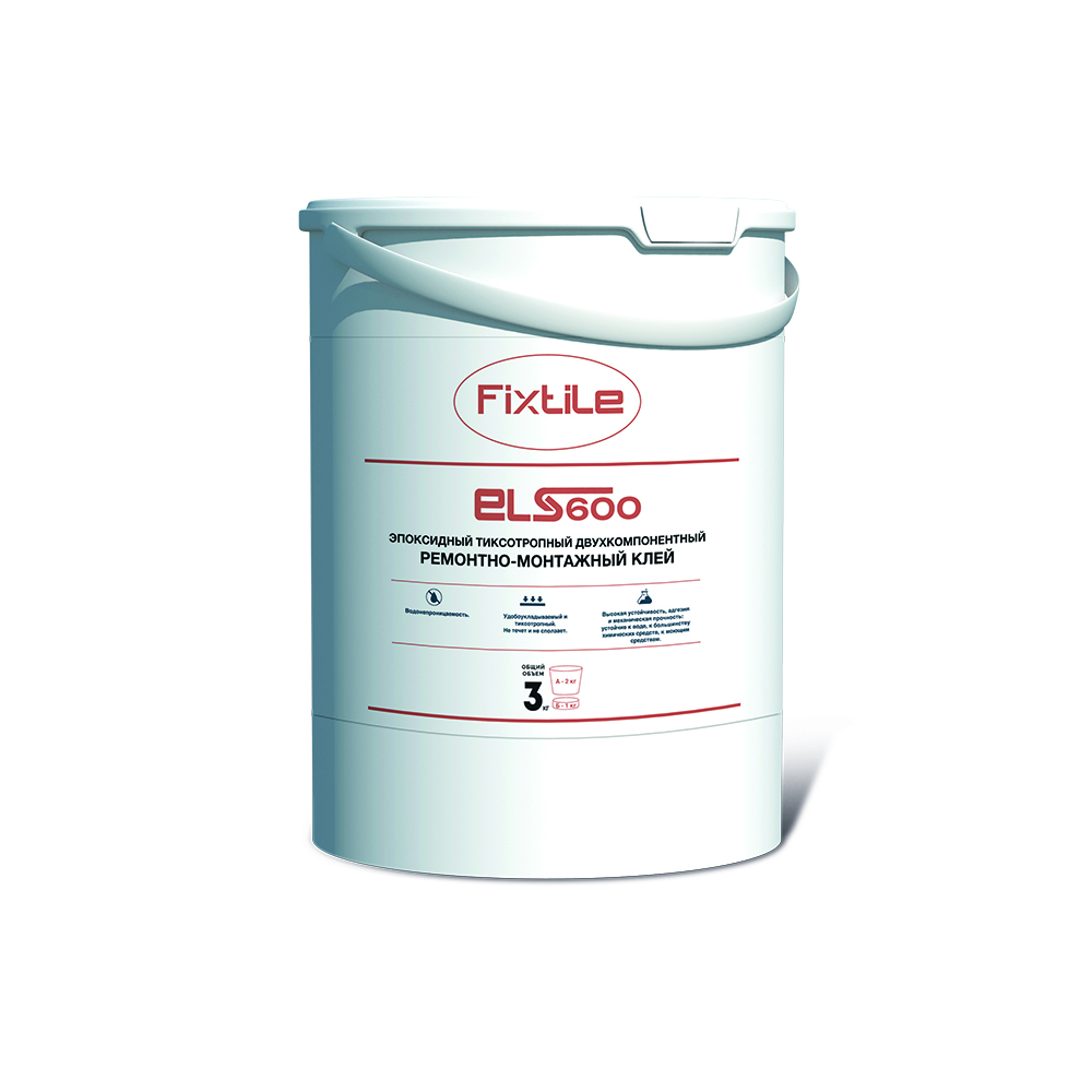 DOLOTEX FIXTILE ELS600 Универсальный многофункциональный ремонтно-монтажный клей-паста. К-т 3кг.