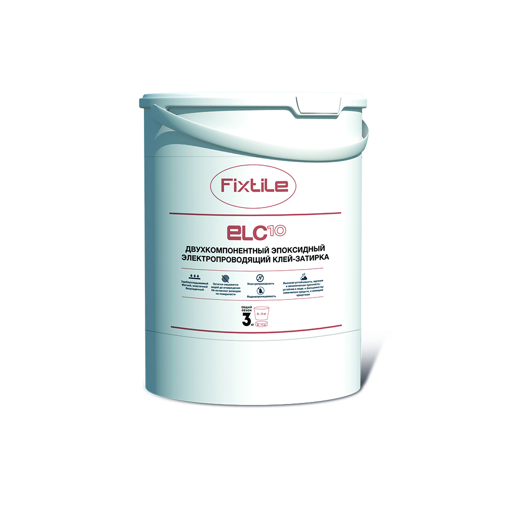 DOLOTEX ELC10 Двухкомпонентный эпоксидный электропроводящий клей-затирка. 3кг.