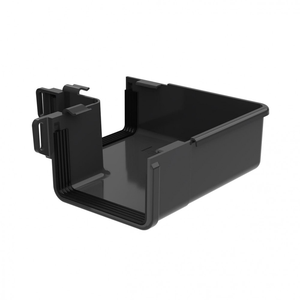 Внутренний угол желоба 90 град.135/80 ПВХ Galeco PVC2, RAL 7015 (графит)
