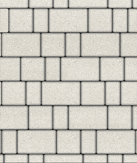 Тротуарная плитка Старый город, Стандарт, Белый, (форма Прямоугольник), 60 мм