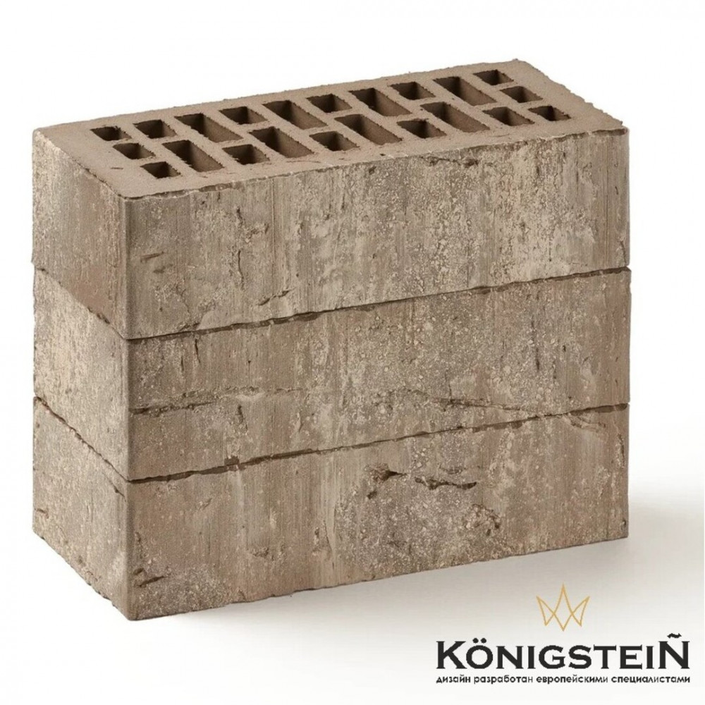 Кирпич облицовочный KÖNIGSTEIN Уэльс Грау 250*120*65 (540шт/под)
